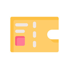 ticket icon for your website design, logo, app, UI. 