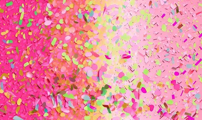  a pink background with lots of confetti on it.  generative ai