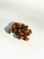 almonds on white