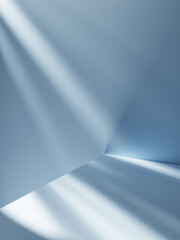 Premium  mock up podium for product presentation, blue background, 3d illustration.