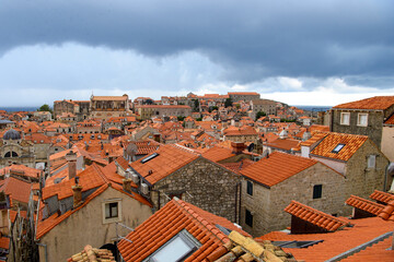 Fototapeta na wymiar Aerial view of Dubrovnik Old town, Croatia