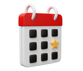 calendar marked dater 3d render