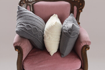 Soft comfortable stylish beautiful knitted pillows
