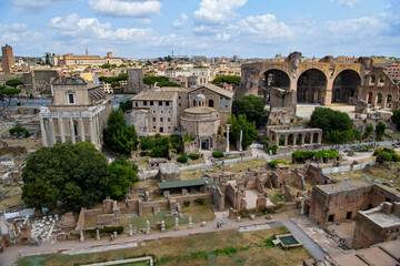 Obraz premium Skyline view of the Roman Forum