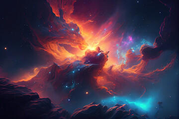Obraz na płótnie Canvas Ultra Detailed Nebula Abstract Wallpaper (1)