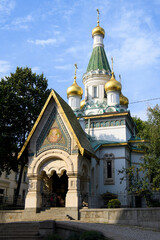 Fototapeta na wymiar Sofia, Bulgaria - Church of St. Nicholas the Miracle-Maker