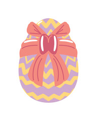 easter egg with bow