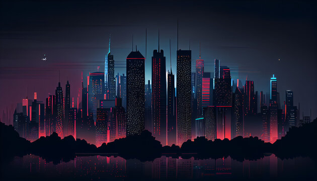 City Skyline at night2