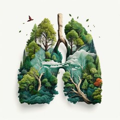Taking care of our rivers and forests is ensuring that our lungs continue to breathe. Generated AI