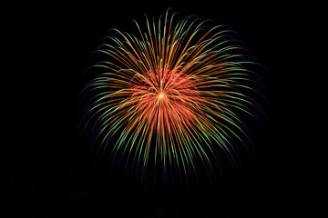 firework  isolated on dark background