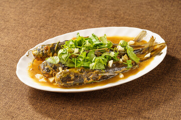 Northeast China local characteristic home cooking sauce grilled Gaya fish