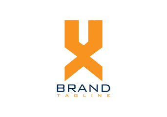 Fototapeta na wymiar u and x letters combination ribbon support business web icon logo design