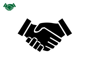two people handshake icon modern web sign