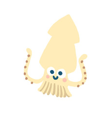 かわいいイカのイラスト