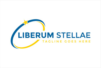 Faster swosh with star Logo Template vector icon illustration design