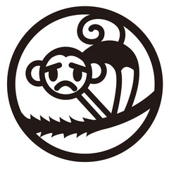 家紋風デザイン / サル