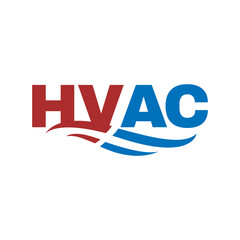 heating and cooling letter hvac logo design vector business company