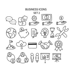 Business icons set 2 vector illustration	
