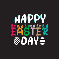 happy easter day T shirt design graphic template