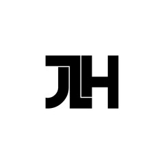 Fototapeta premium jlh typography letter monogram logo design