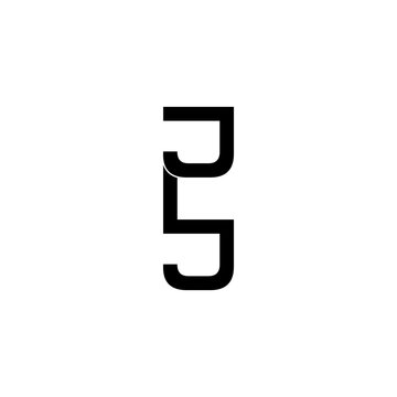 jlj letttering initial monogram logo design