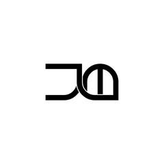 jlm typography letter monogram logo design