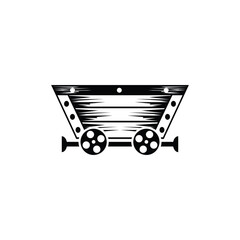 mine cart icon design vector