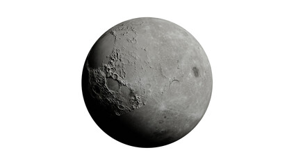 The Moon in the dark. Photo Realistic Moon as transparent png file. Elements of this vector furnished by NASA.