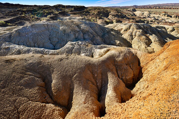 The Wucai City Scenic Area near Urumqi, Xinjiang, has a magnificent and dazzling Danxia landform