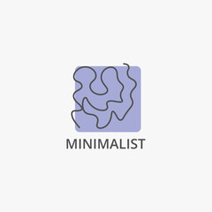 Abstract logo from lines in minimalist style.