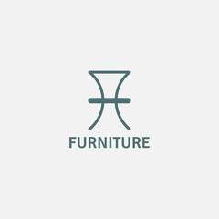 Unique chair logo that looks like a symbol.
