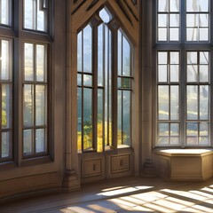 a light and airy room with big windows 3_SwinIRGenerative AI