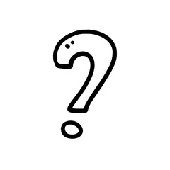 Vector Illustration of Hand drawn Question Mark Doodle art style