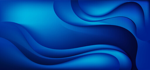 Abstract Gradient Dark Blue liquid background. Modern background design. Dynamic Waves. Fluid shapes composition. Fit for website, banners, brochure, posters