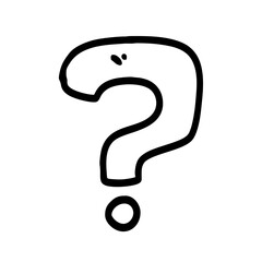 Vector Illustration of Hand drawn Question Mark Doodle art style