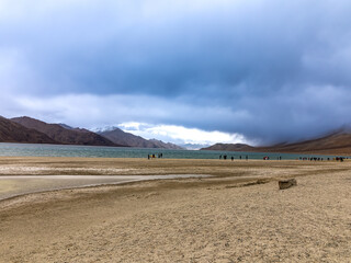 Pangong lake in himalayas