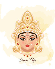 Simple Durga Puja design template