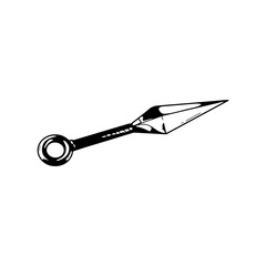 vector illustration of kunai weapon