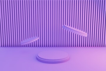 3d render, glowing lines, tunnel, neon lights, virtual reality, abstract background, square portal, arch, pink blue spectrum vibrant colors, laser show