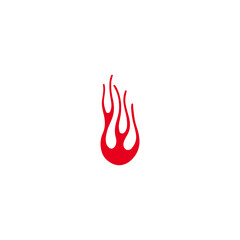 vector illustration of small red flame