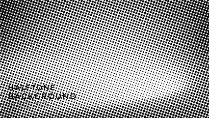 Abstract grunge halftone vector banner black and white dots shape