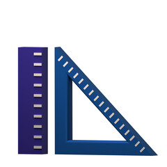 3d icon rulers object, for web app, banner, icon, render