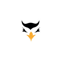 Owl Bird Flat Logo Design