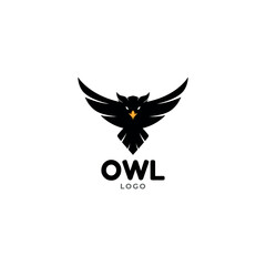 Owl Bird Flat Logo Design