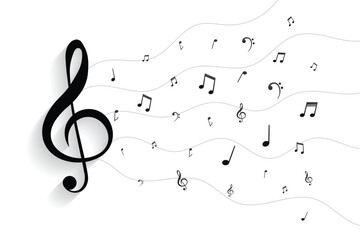 harmony music notation background with clef sign