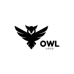 Owl Bird Flat Logo Design