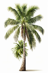 Obraz na płótnie Canvas ai generated of illustration of coconut tree