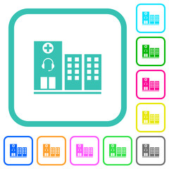 Medical assistance vivid colored flat icons