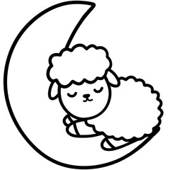 cute sheep, goat, sheep illustration, animal, animal illustration