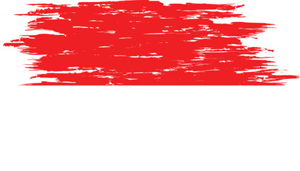 Brush stroke flag of INDONESIA